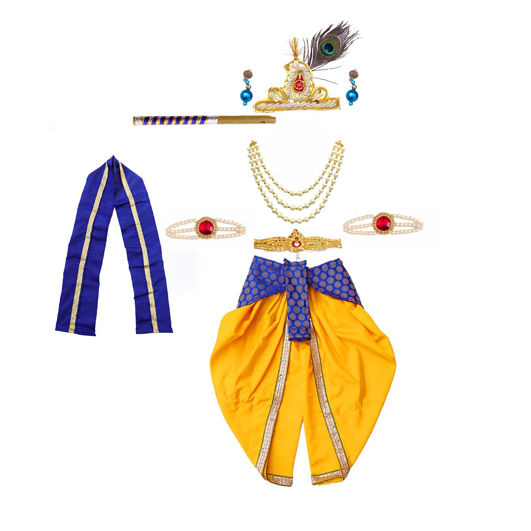 Janmashtami Baby Boy Krishna Costume – Kanha Ji Dress Set of 10