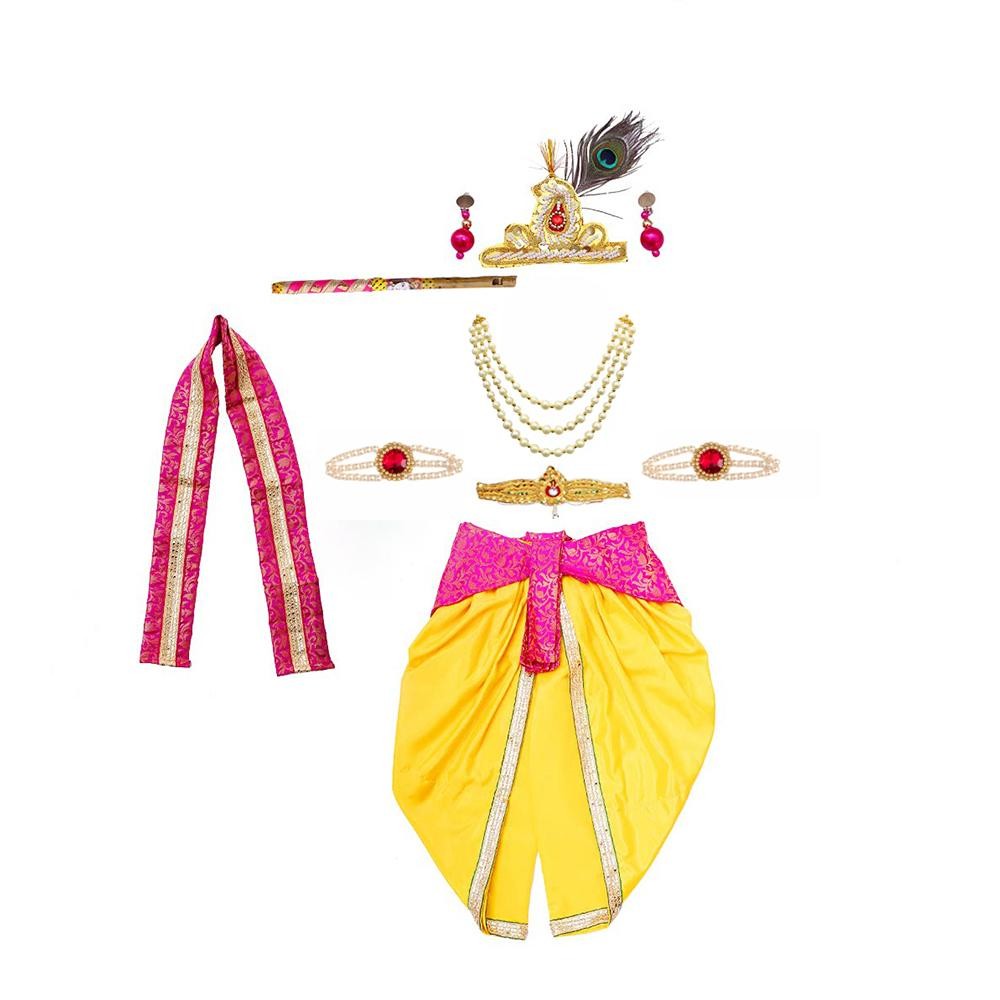 Janmashtami Baby Boy Krishna Costume Kanha Ji Dress Set of 10