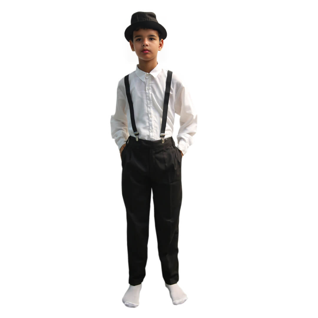 Elegant White Ballroom Dance Outfit for Boys